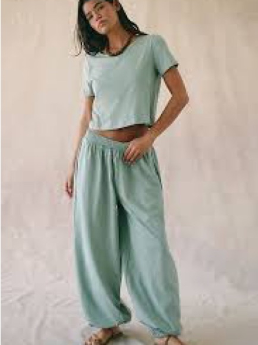 Relaxed High-Waist Olive Jumpsuit with Pockets